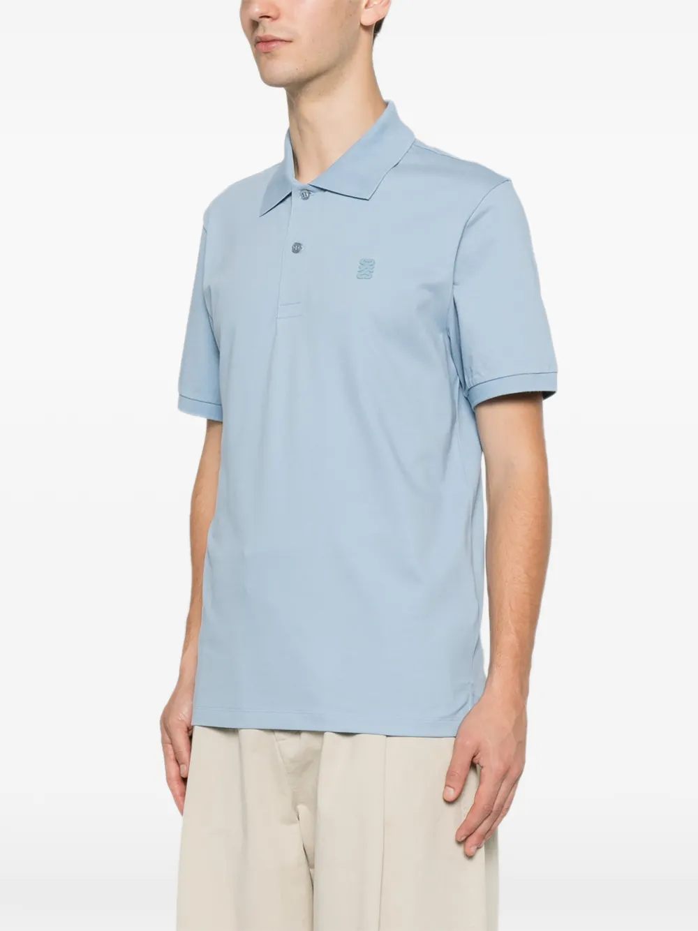 SANDRO Poloshirt met logopatch Blauw