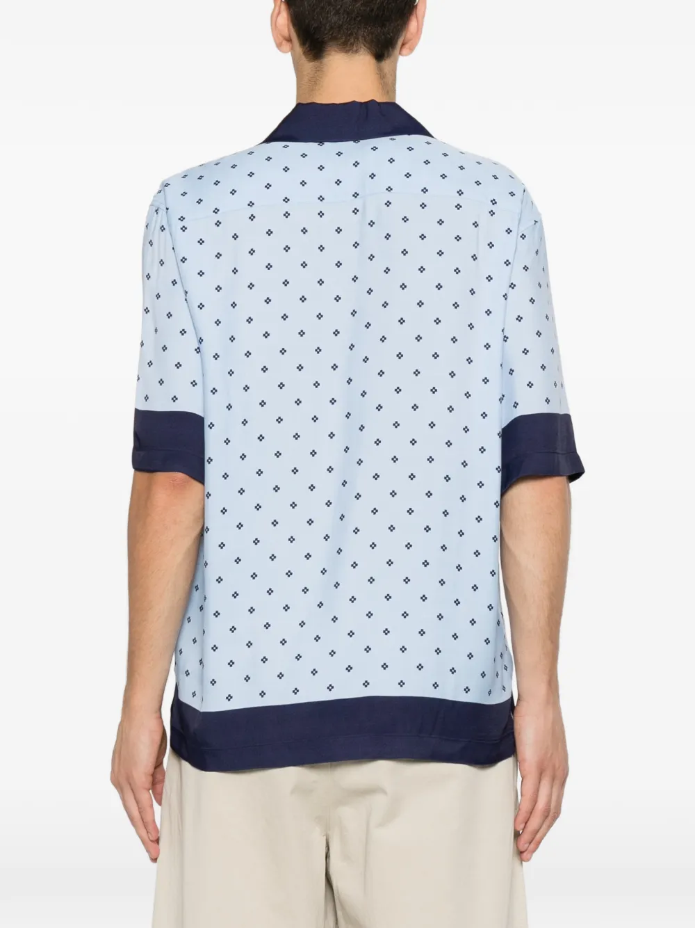 SANDRO Overhemd met monogram-print Blauw