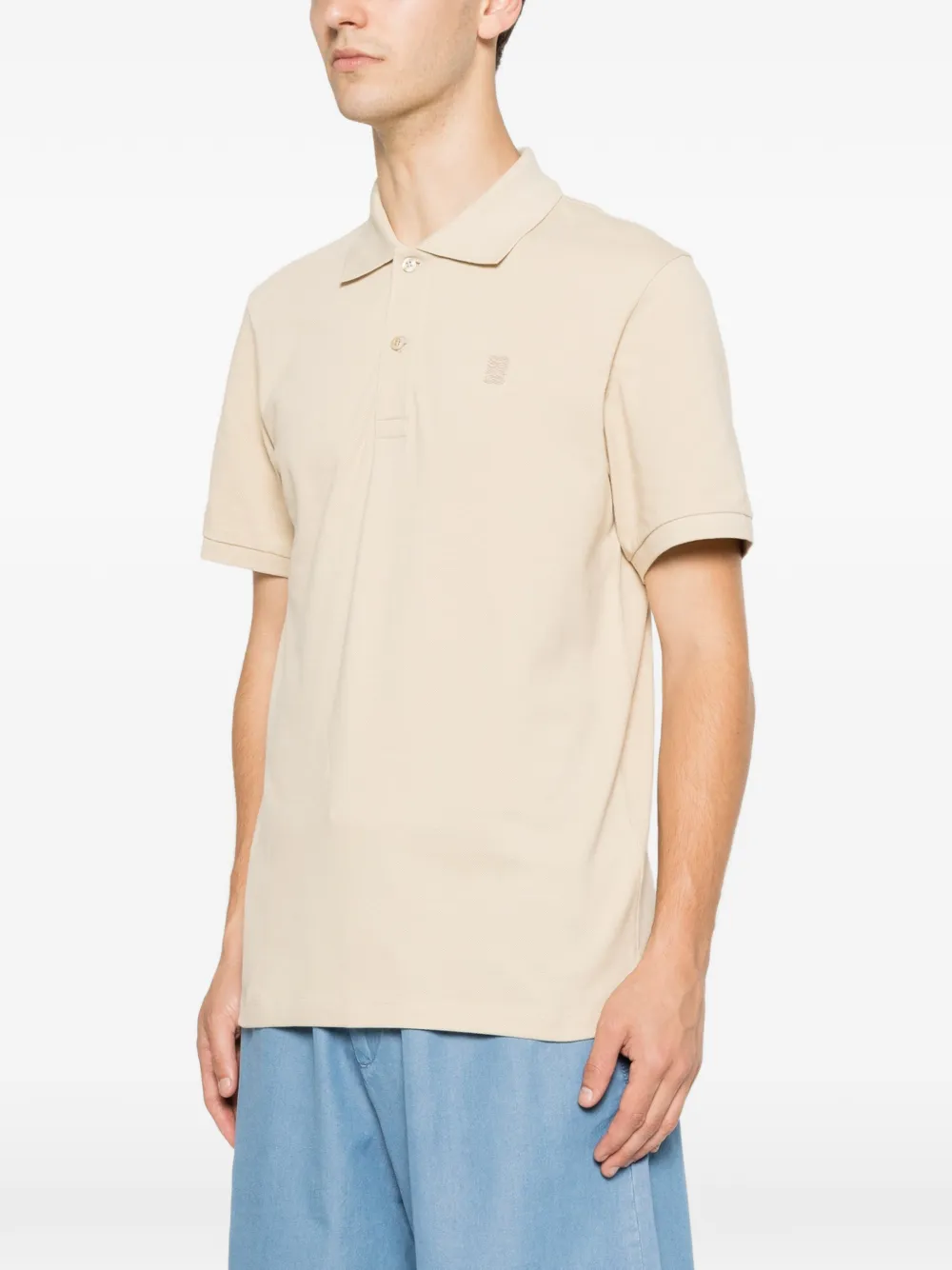 SANDRO Poloshirt met monogrampatch Beige