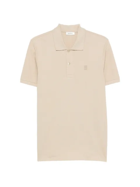 SANDRO monogram-patch polo shirt