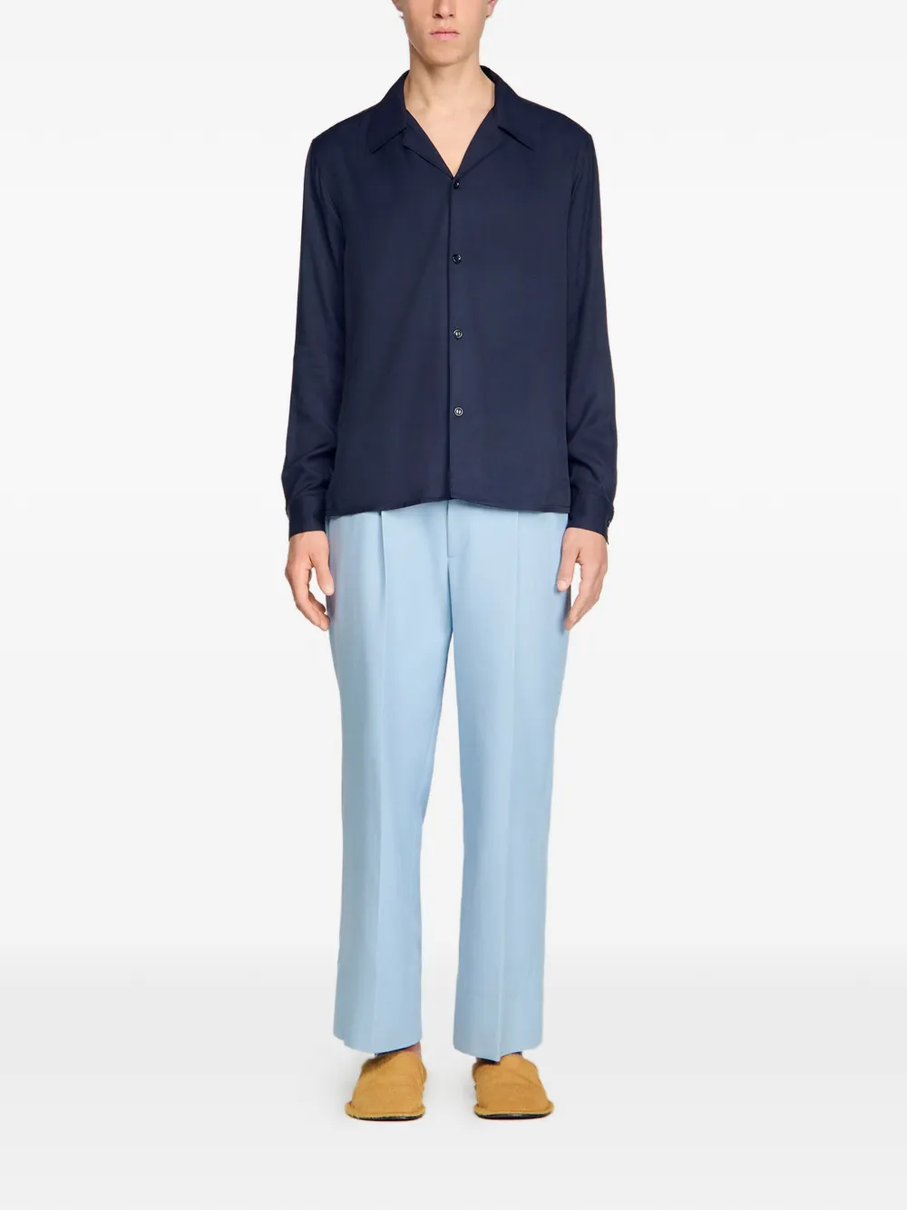  Sandro Camisa De Manga Larga - Azul 