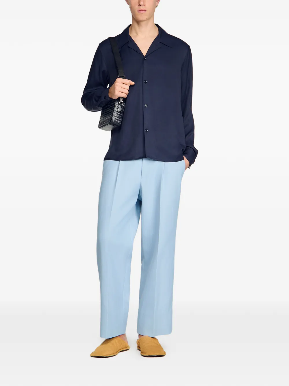  Sandro Camisa De Manga Larga - Azul 