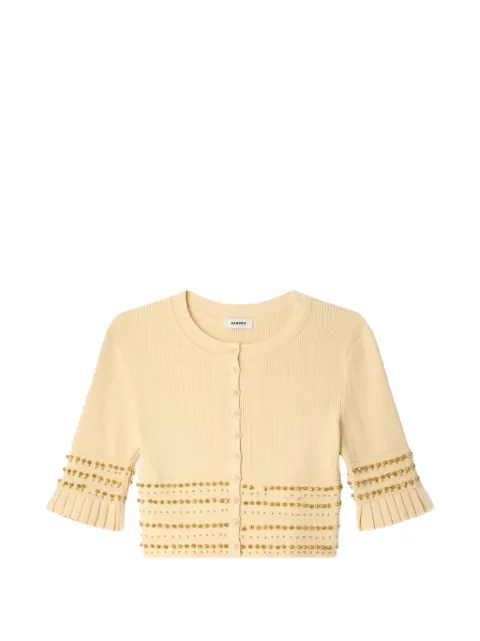 SANDRO cropped cardigan with tassels