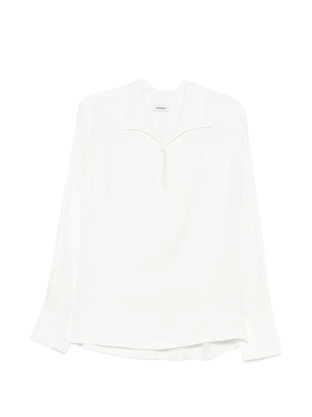 SANDRO wing-collar shirt - Bianco