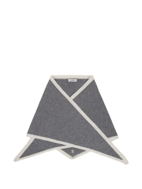 SANDRO two-tone wool triangle scarf