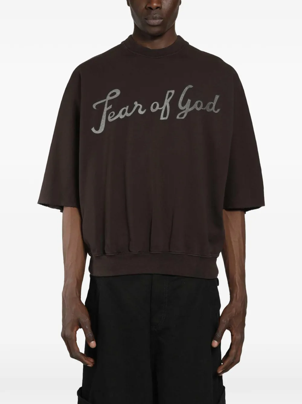 Fear Of God 43 cut-sleeve sweatshirt - Marrone