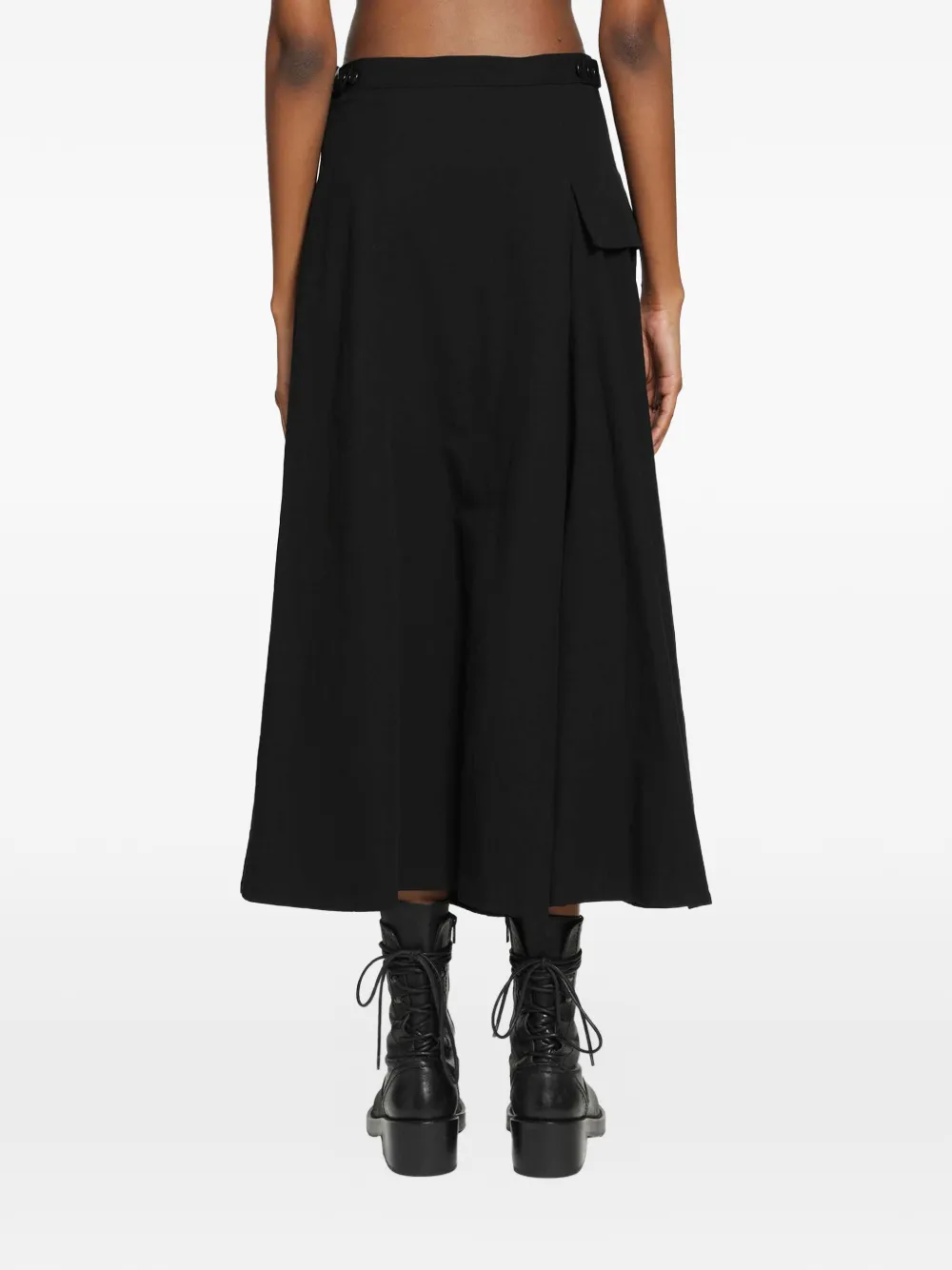 Yohji Yamamoto Flared broek Zwart