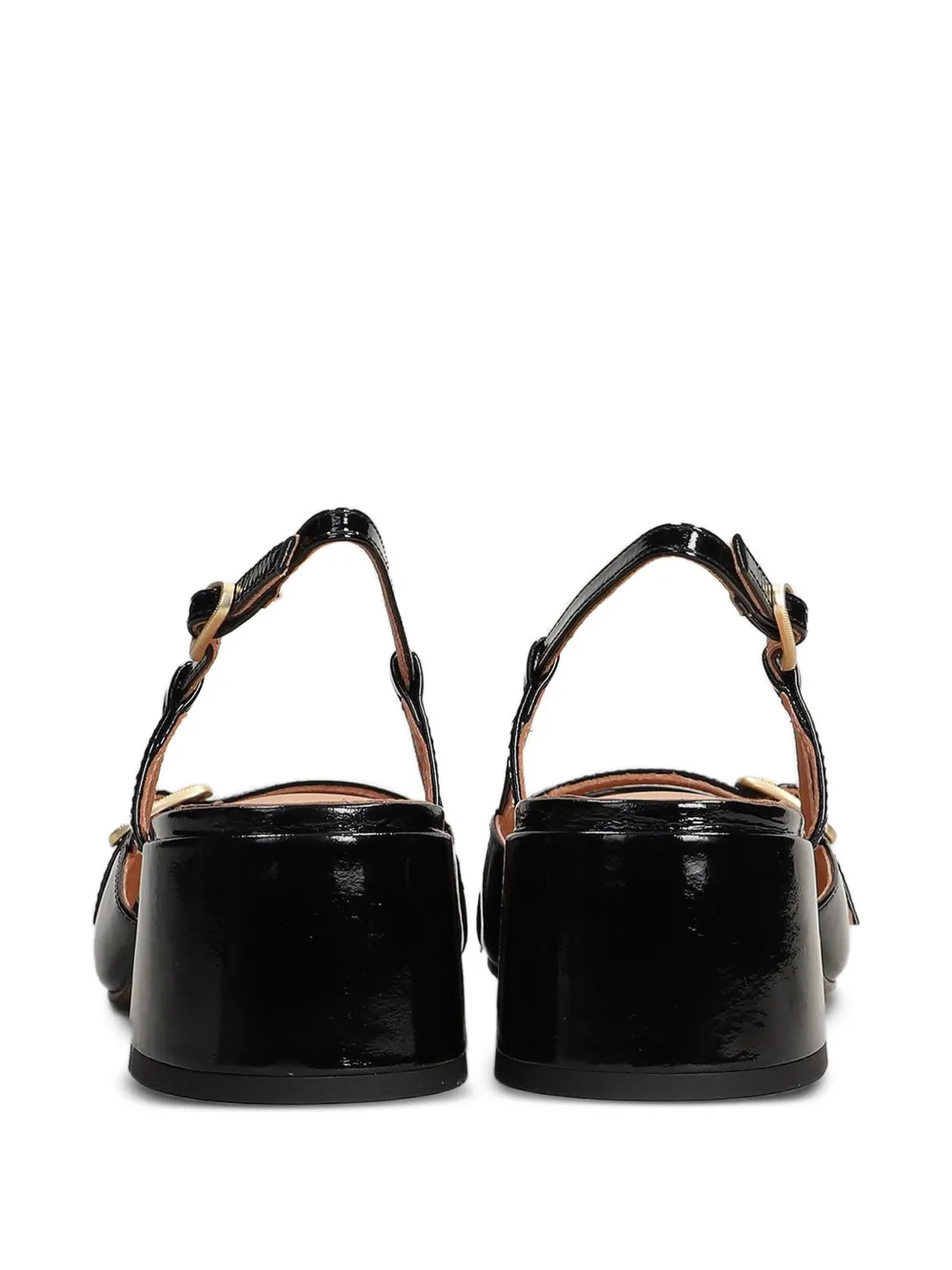 Bibi Lou Patty slingback pumps met gelakte afwerking Zwart