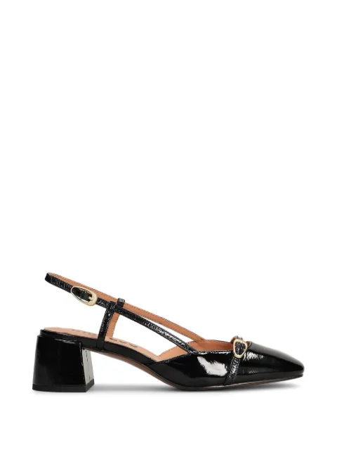 Bibi Lou Patty patent-finish slingback pumps