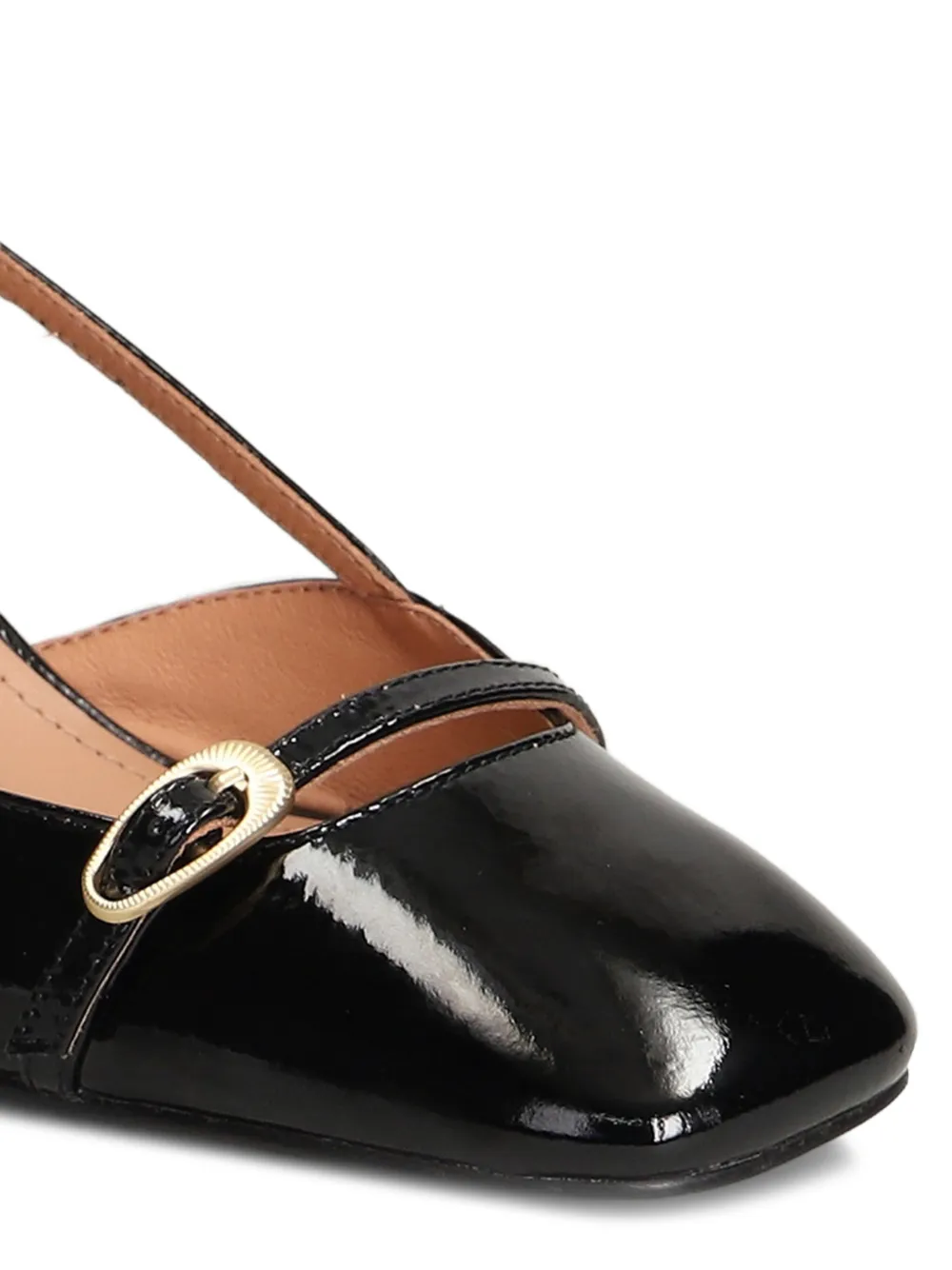 Bibi Lou Patty slingback pumps met gelakte afwerking Zwart
