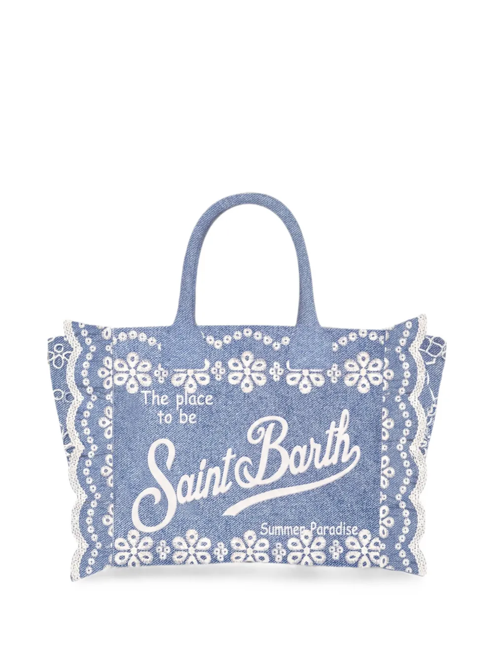 MC2 Saint Barth Colette Volant sangallo-embroidered tote bag