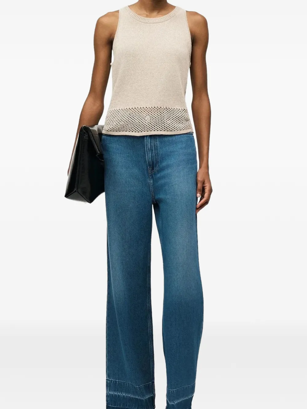 Karl Lagerfeld Gehaakte top Beige
