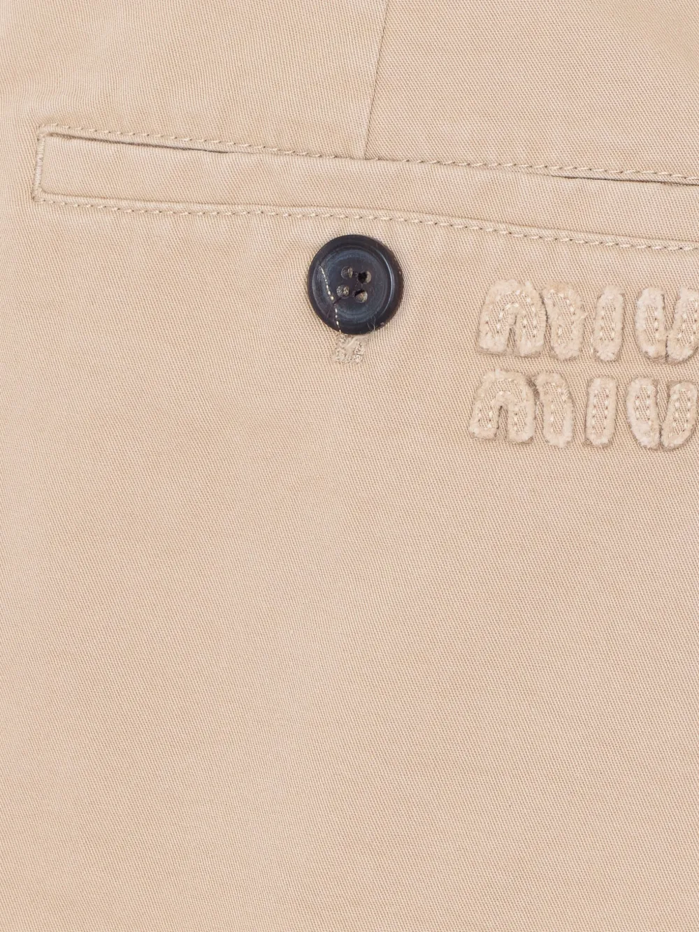 Miu Mini-plooirok met ceintuur Beige