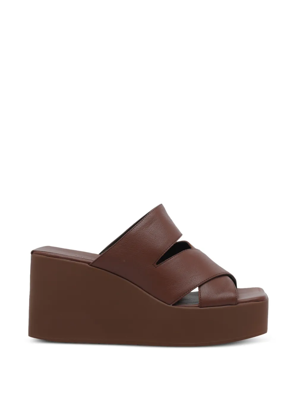 Vic Matie Travel crossover wedge sandals - Marrone