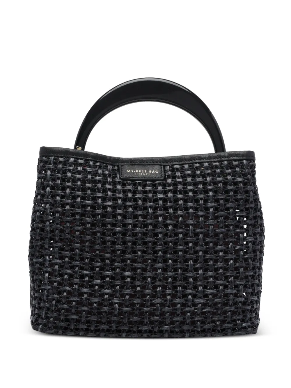 MY BEST BAG Firenze raffia tote bag - Nero