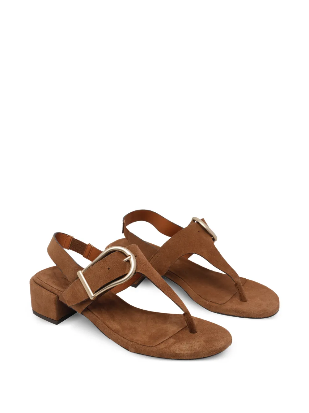 ANGEL ALARCON buckle-detail suede sandals Bruin