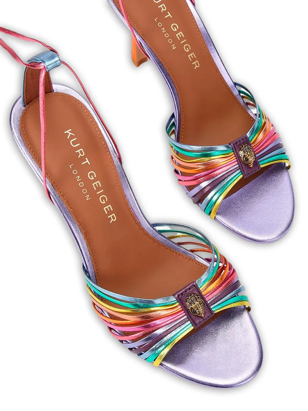 Kurt Geiger London multi-strap tie-fastening heeled sandals Paars