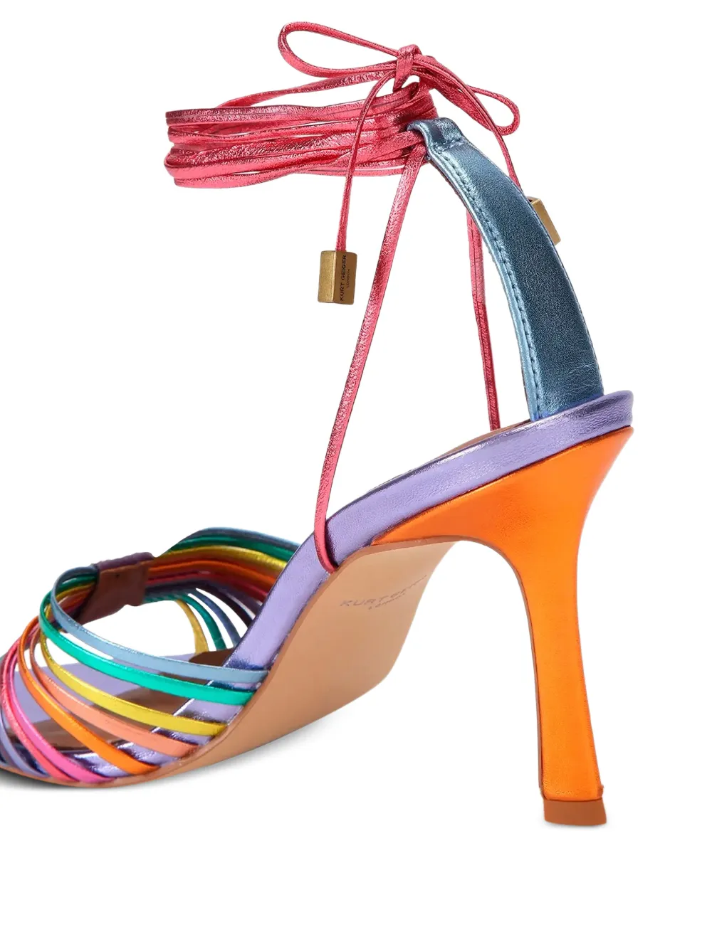 Kurt Geiger London multi-strap tie-fastening heeled sandals Paars