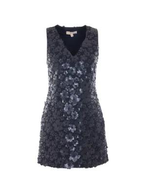 fitted lace wedding dress Michael Kors Women's Sequin Floral T-Shirt Dress, White/White, XXS at  Amazon Women's Clothing store main image 0