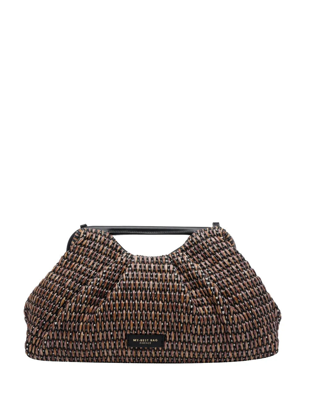 MY BEST BAG Firenze raffia clutch bag - Braun