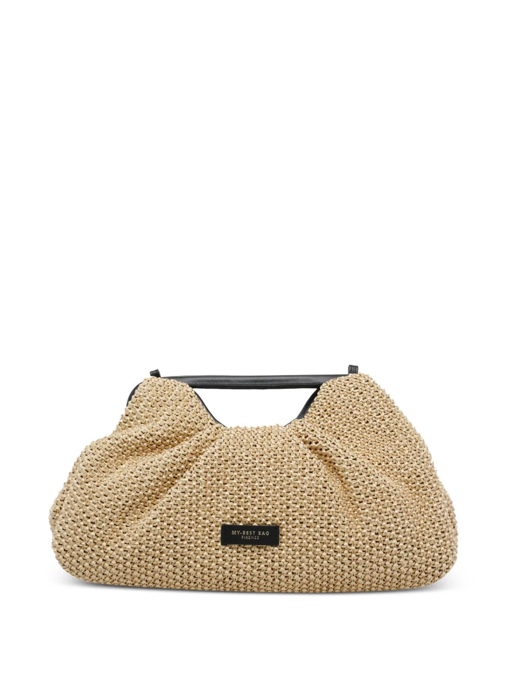 MY BEST BAG Firenze raffia clutch bag - Toni neutri