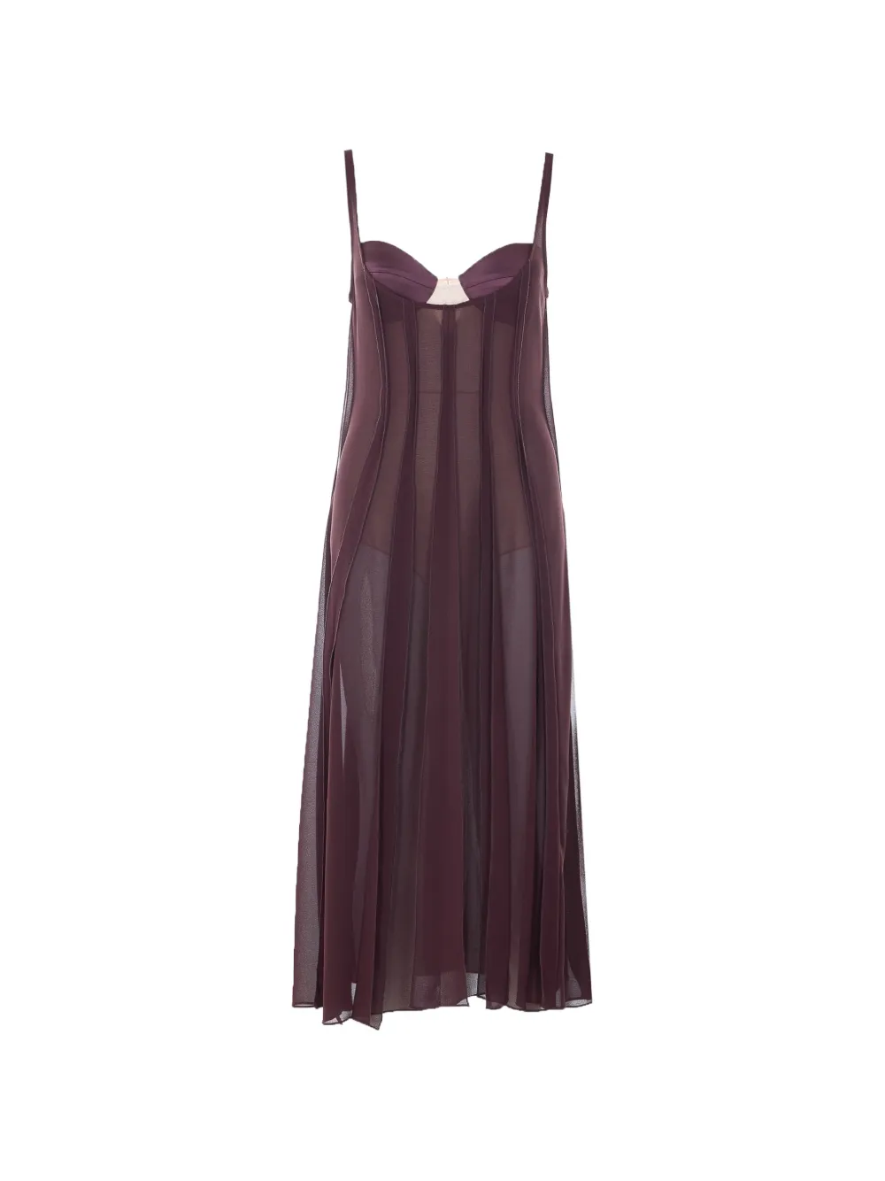 Elisabetta Franchi bustier-style pleated dress - Viola