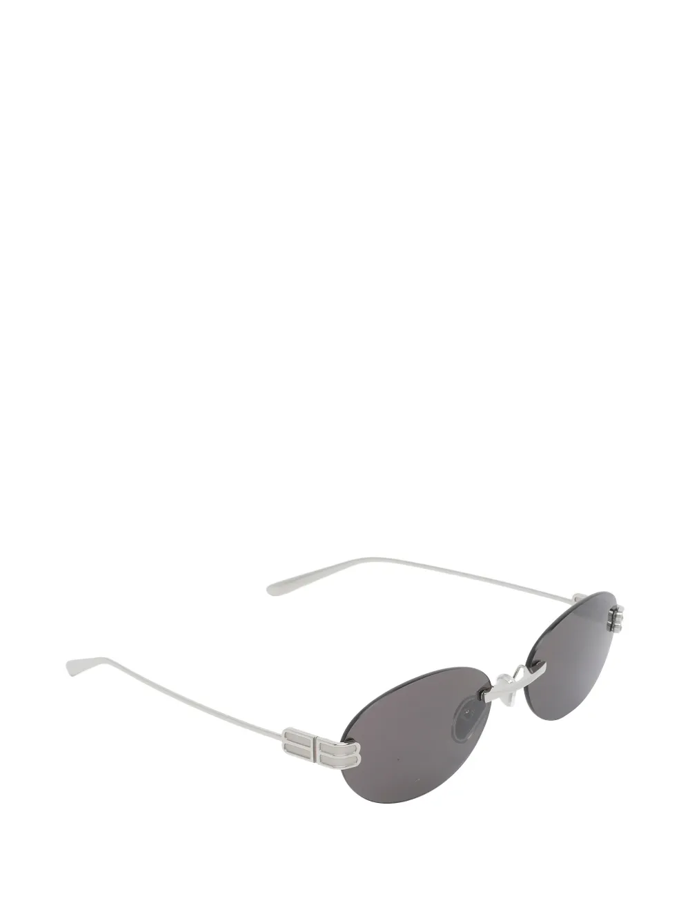 Balenciaga Eyewear Gossip zonnebril met ovalen montuur Zilver