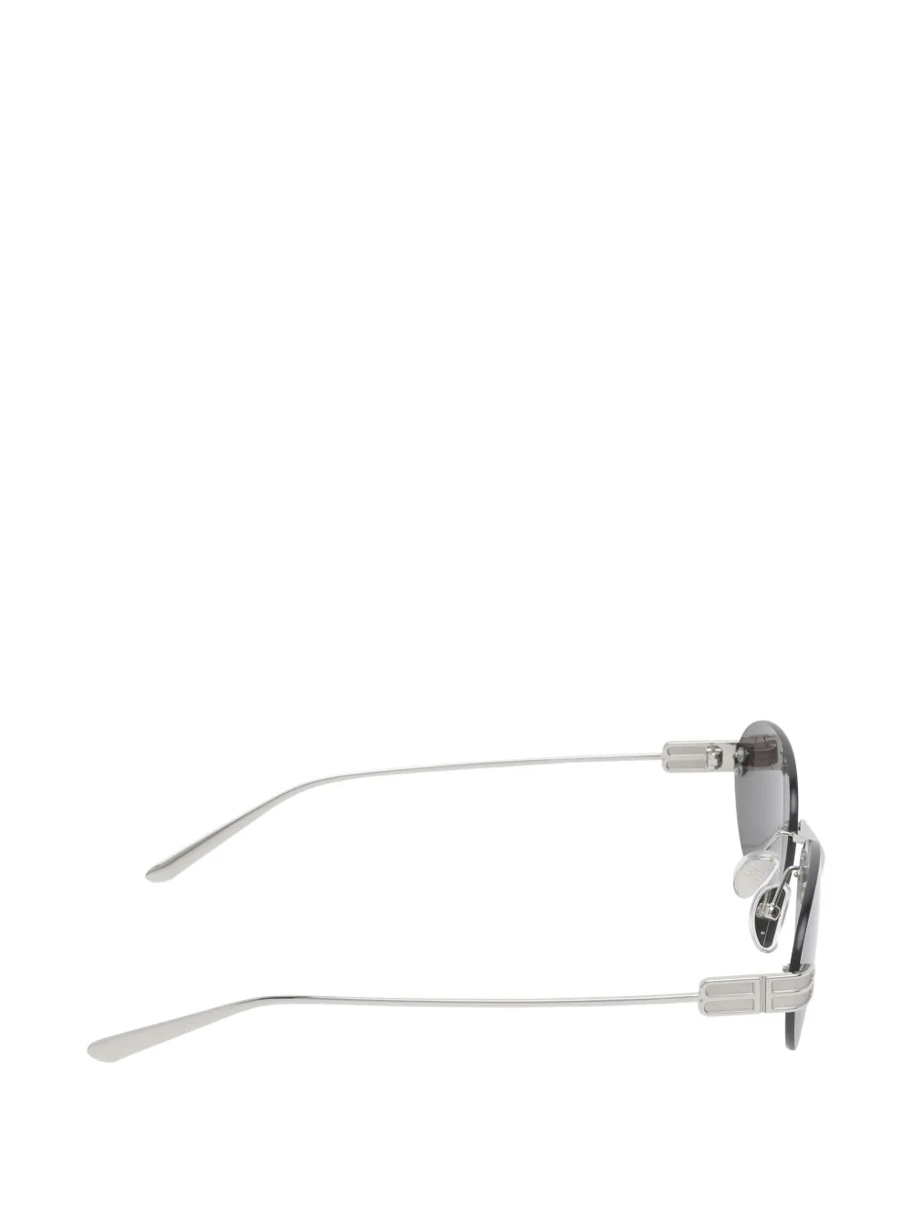 Balenciaga Eyewear Gossip zonnebril met ovalen montuur Zilver