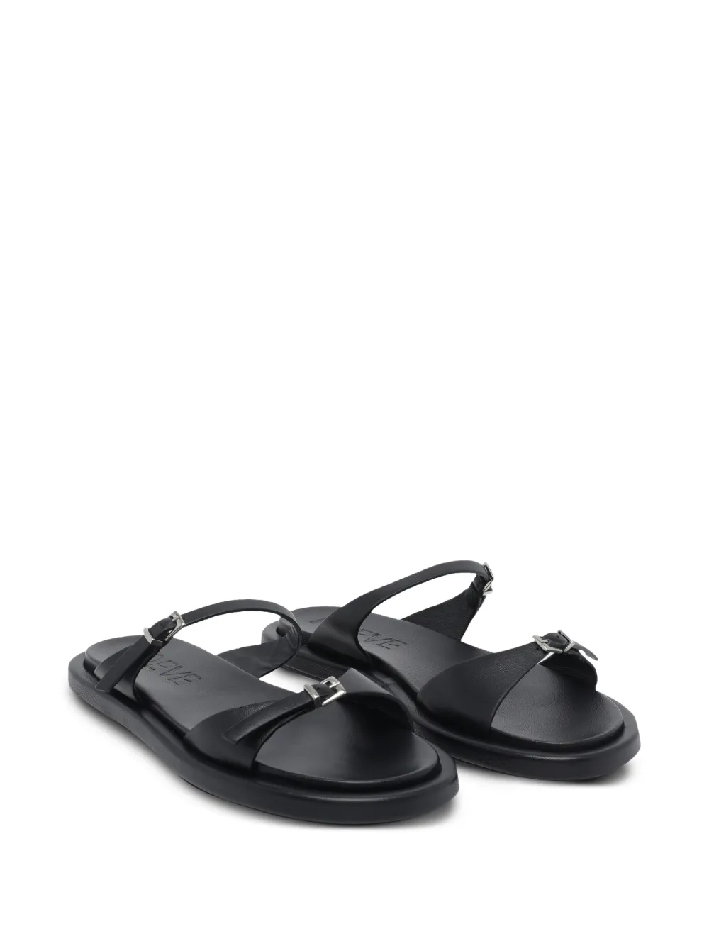 POEVE Laila sandalen met gespdetail Zwart