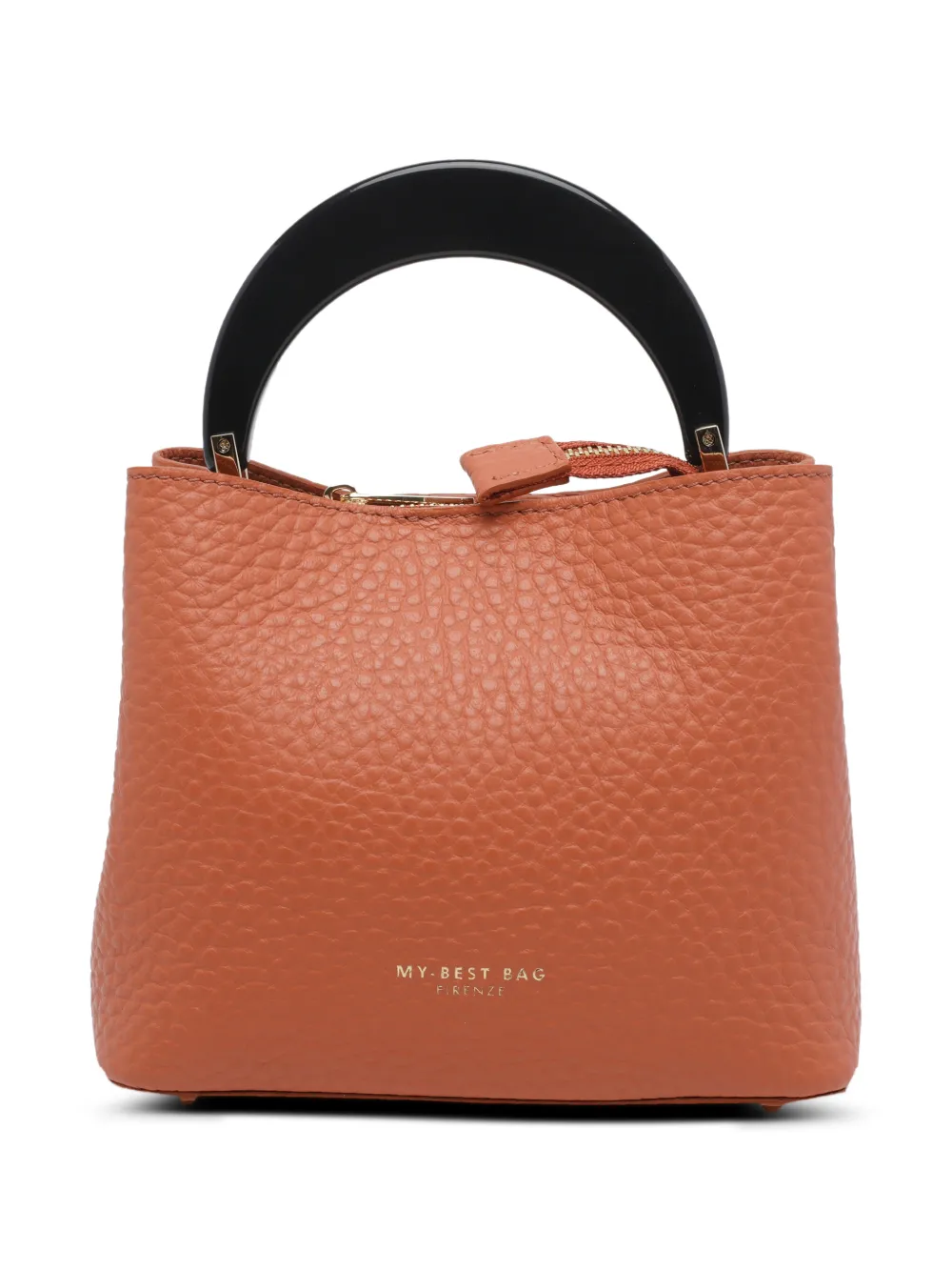 MY BEST BAG logo-print leather tote bag - Arancione