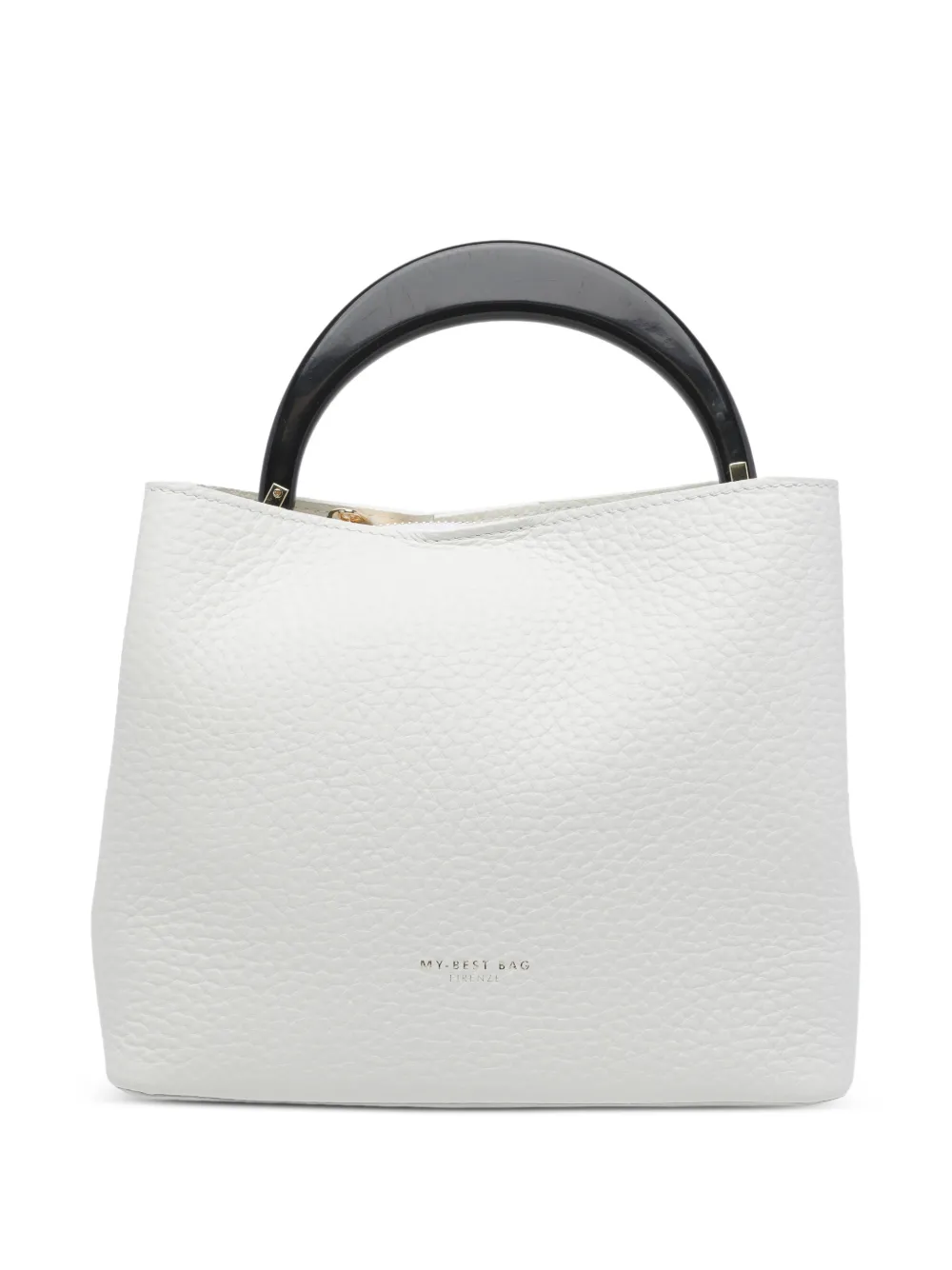 MY BEST BAG Firenze grained leather clutch bag - Bianco
