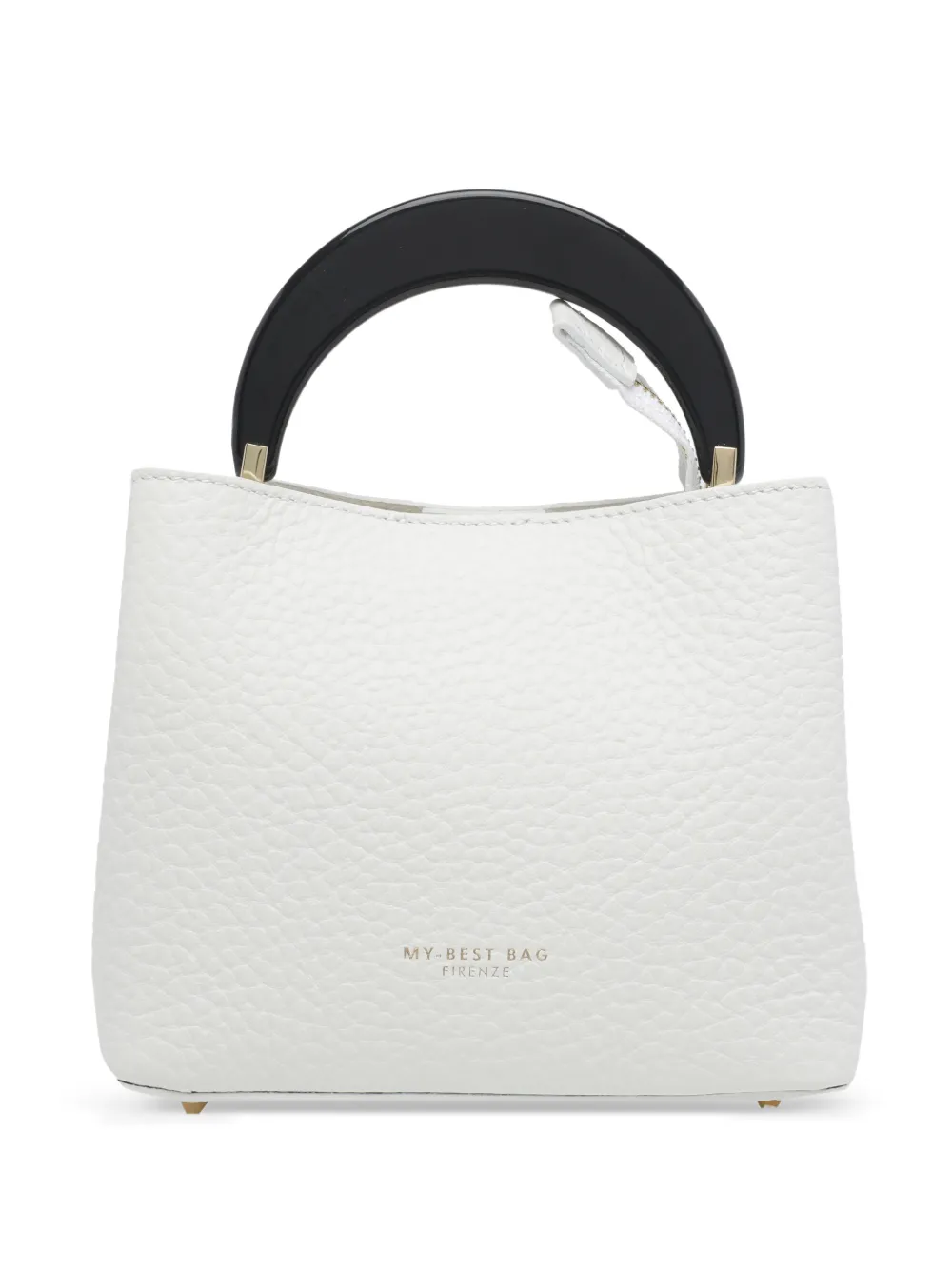 MY BEST BAG pebbled-leather tote bag - Bianco