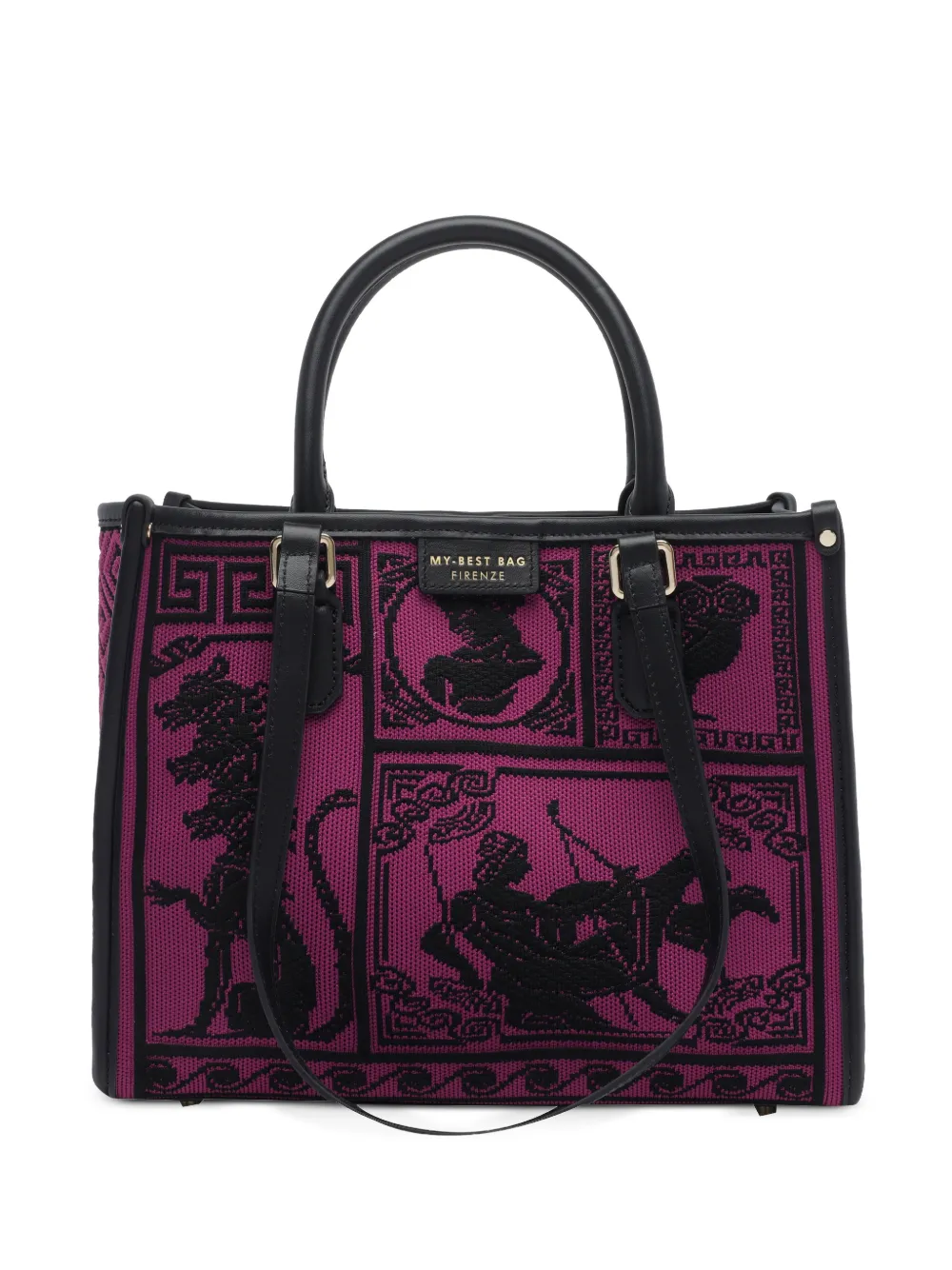 MY BEST BAG leather-trim tote bag - Rosa