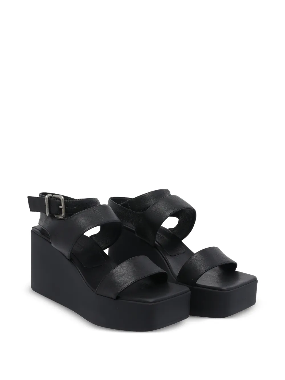 Vic Matie Travel Wedges squared-toe sandals Zwart