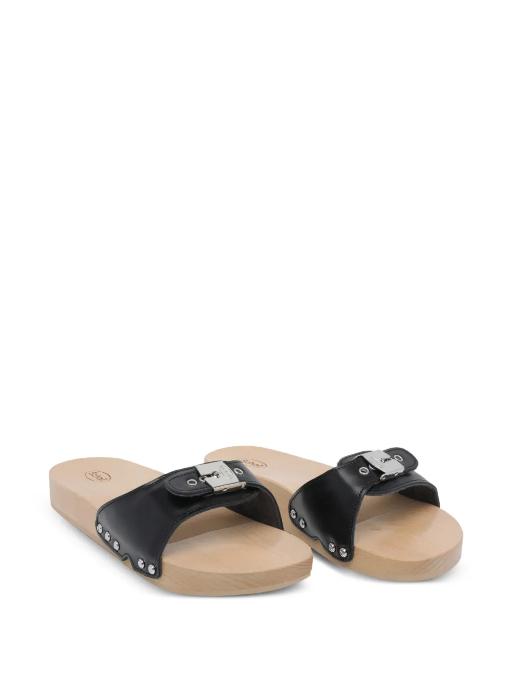 Scholl Pescura leather sandals Zwart