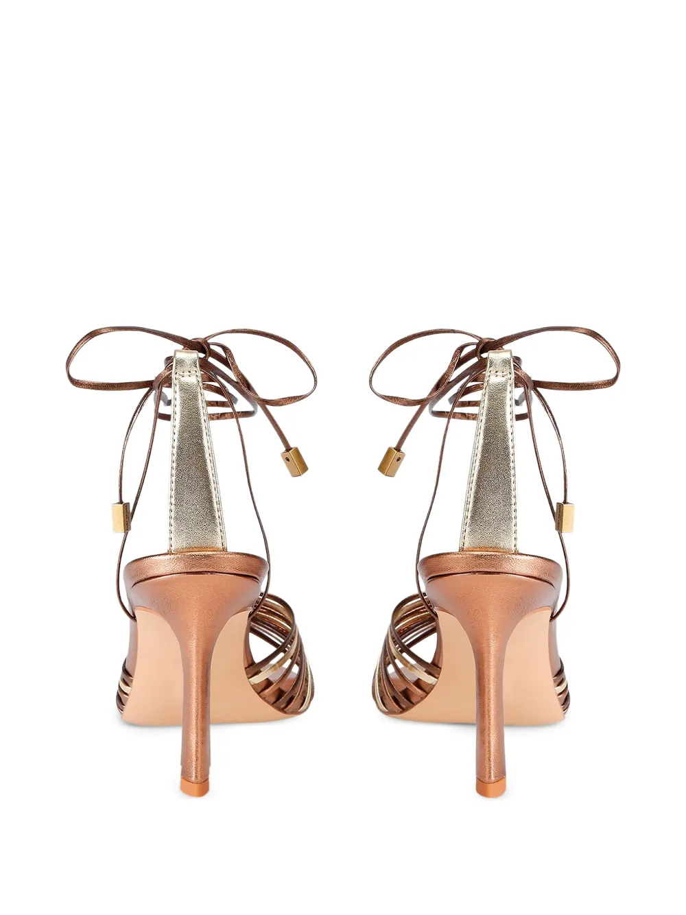 Kurt Geiger London multi-strap tie-fastening heeled sandals Bruin