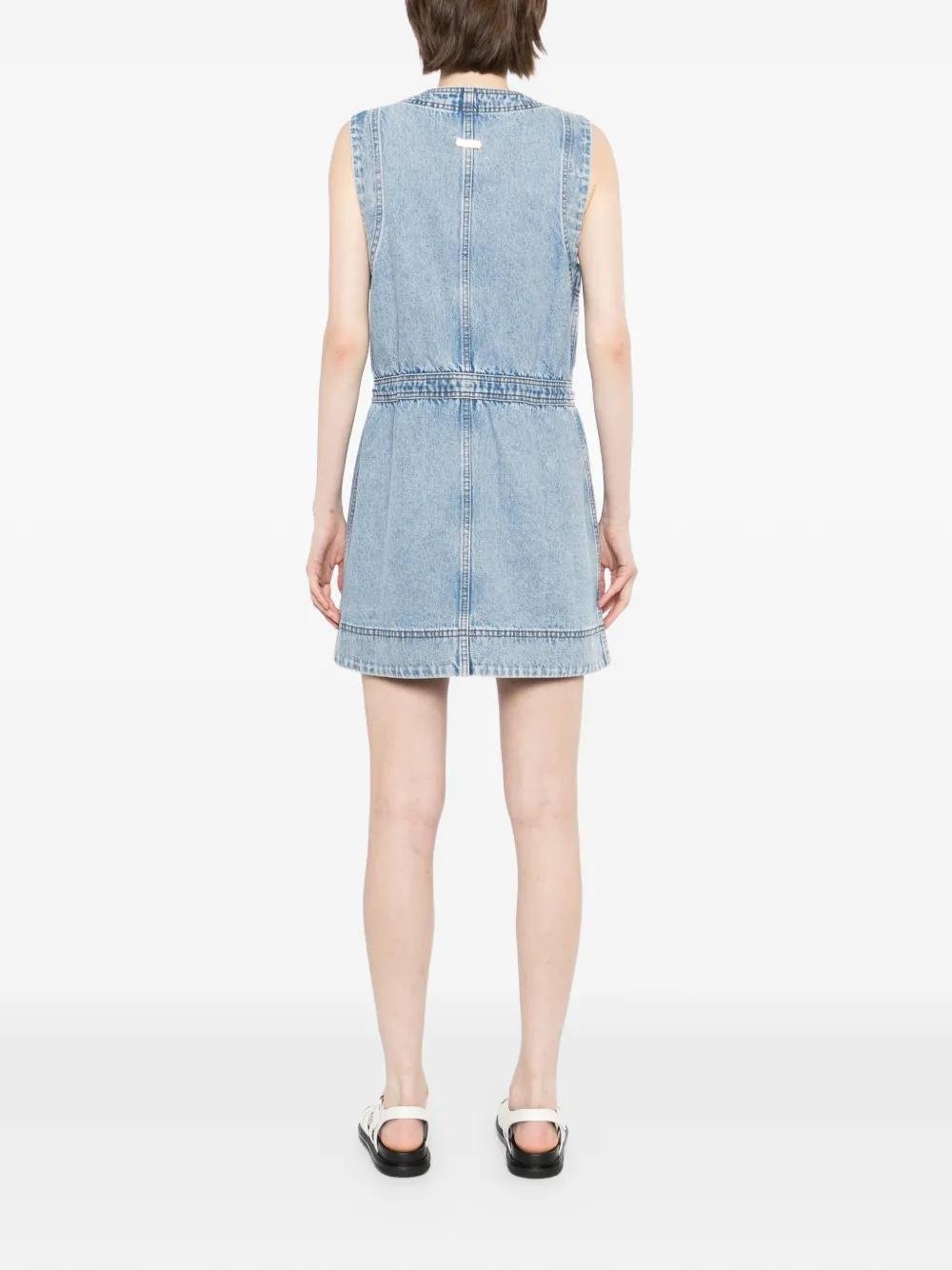 Aje Goldie denim jurk Blauw