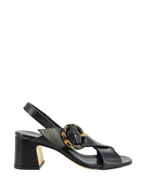 Madison.Maison buckle-detail slingback leather heeled sandals