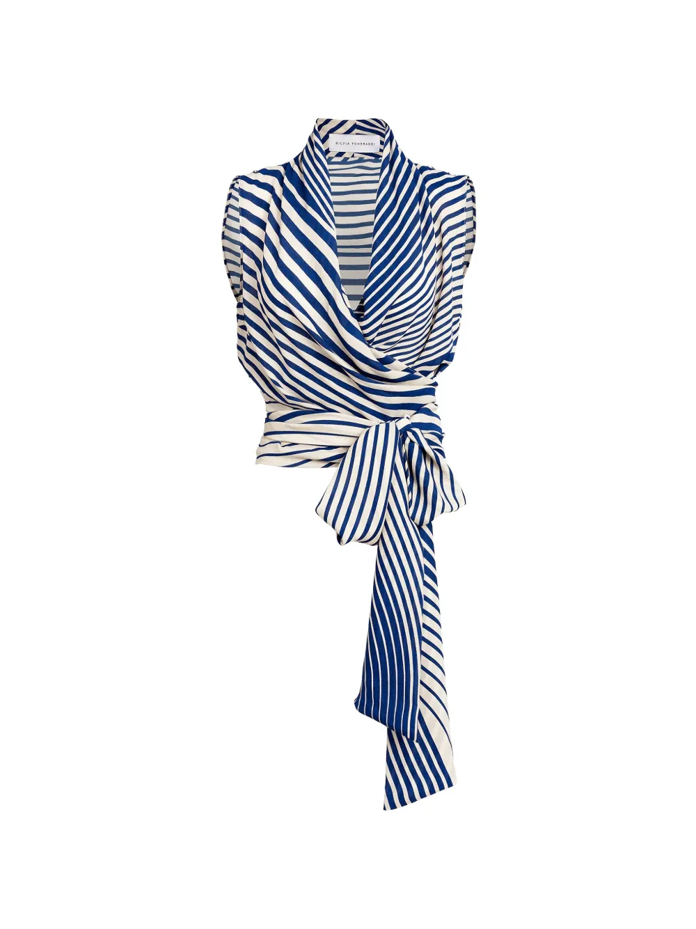 Silvia Tcherassi Joaquina stripe-print blouse - Blue