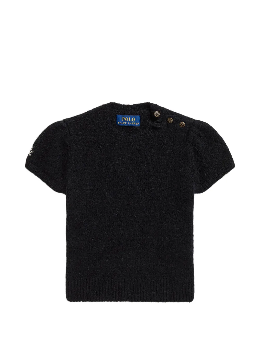 POLO RALPH LAUREN KIDS Trui met korte mouwen en knoopdetail Zwart