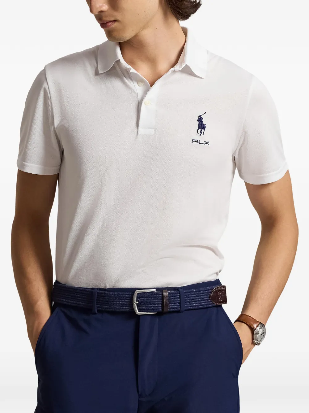 RLX Ralph Lauren Piqué poloshirt met geborduurd logo Wit