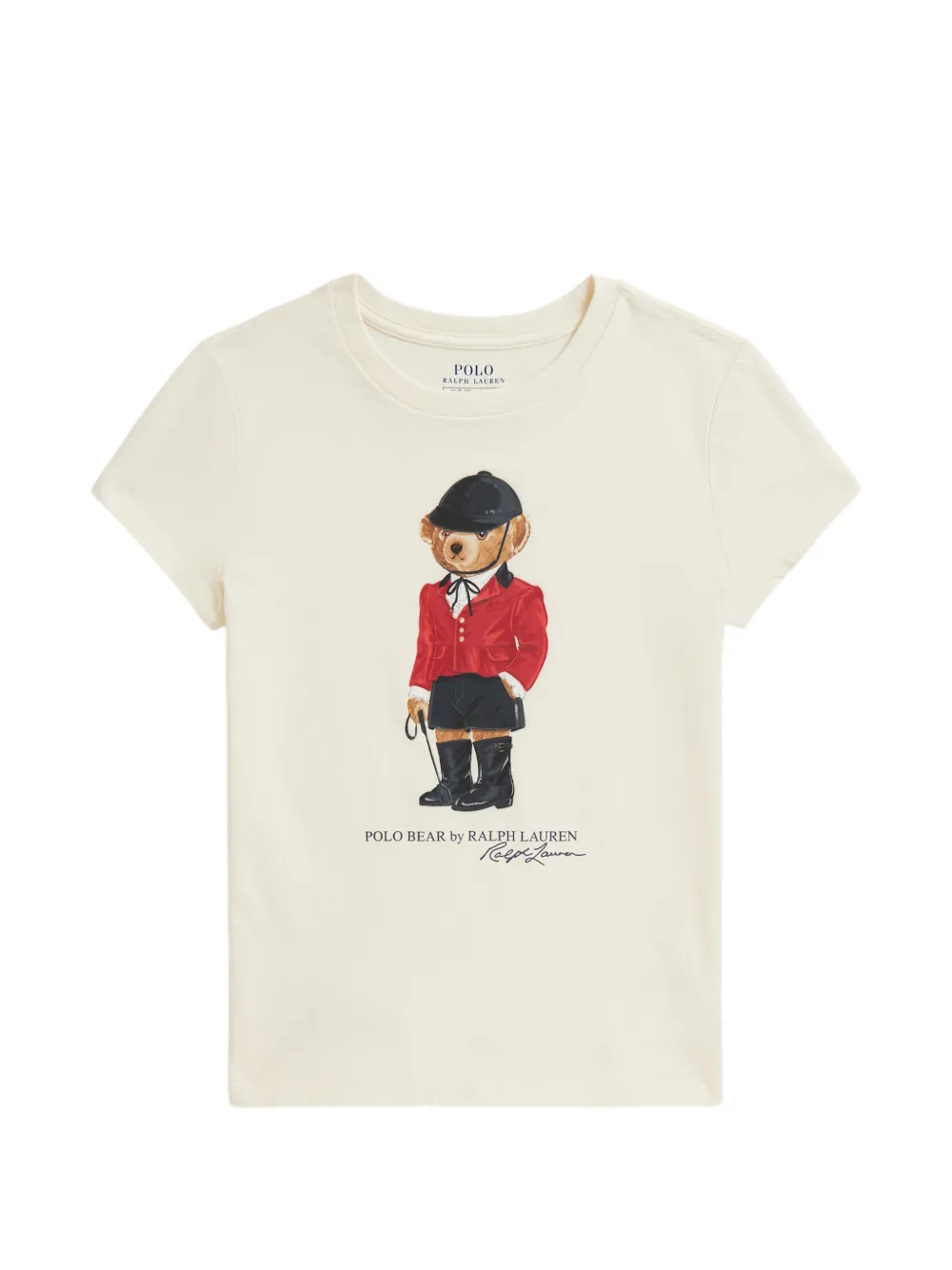 POLO RALPH LAUREN KIDS T-shirt met teddybeerprint Beige