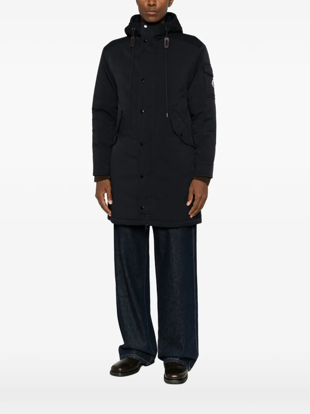 Moncler Nahan parka met capuchon Blauw
