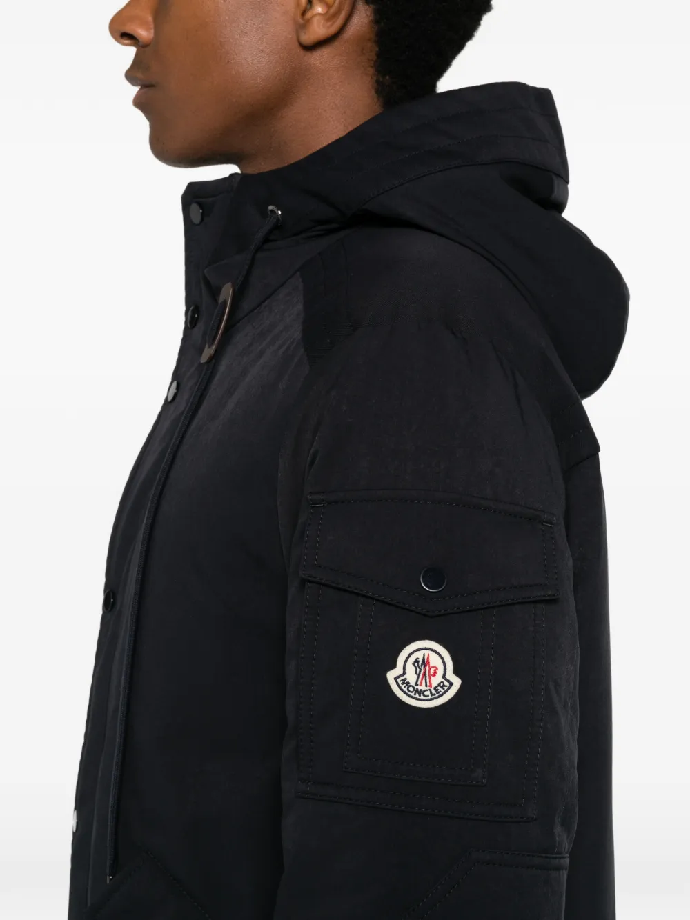 Moncler Nahan parka met capuchon Blauw