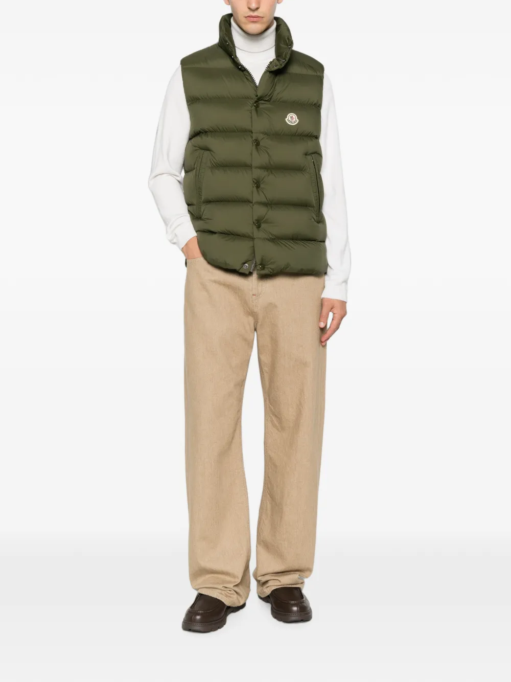 Moncler Gewatteerde bodywarmer Groen