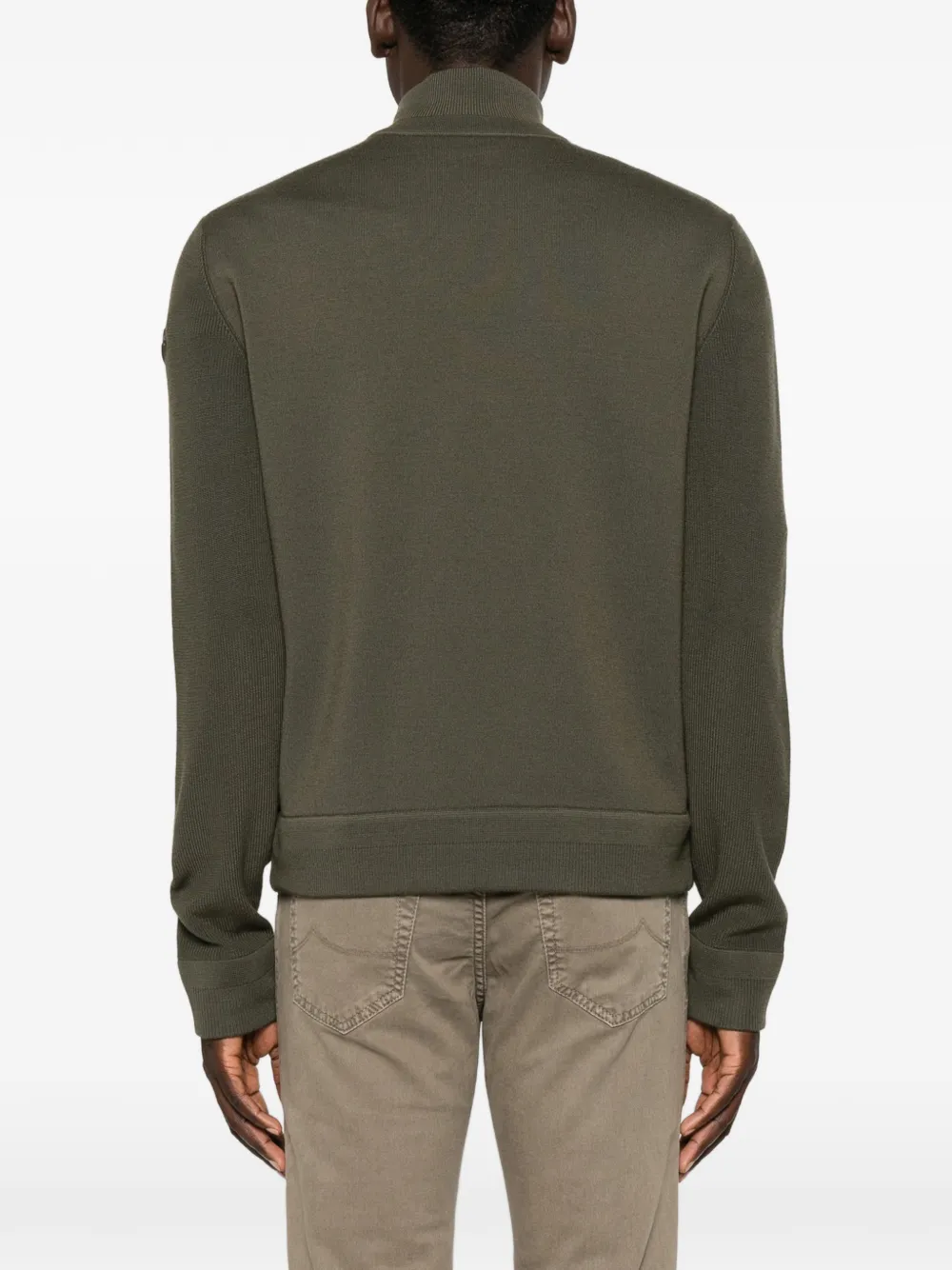 Moncler Trui met vlakken en rits Groen