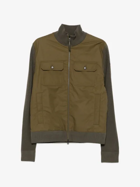 Moncler panelled zip-up sweater