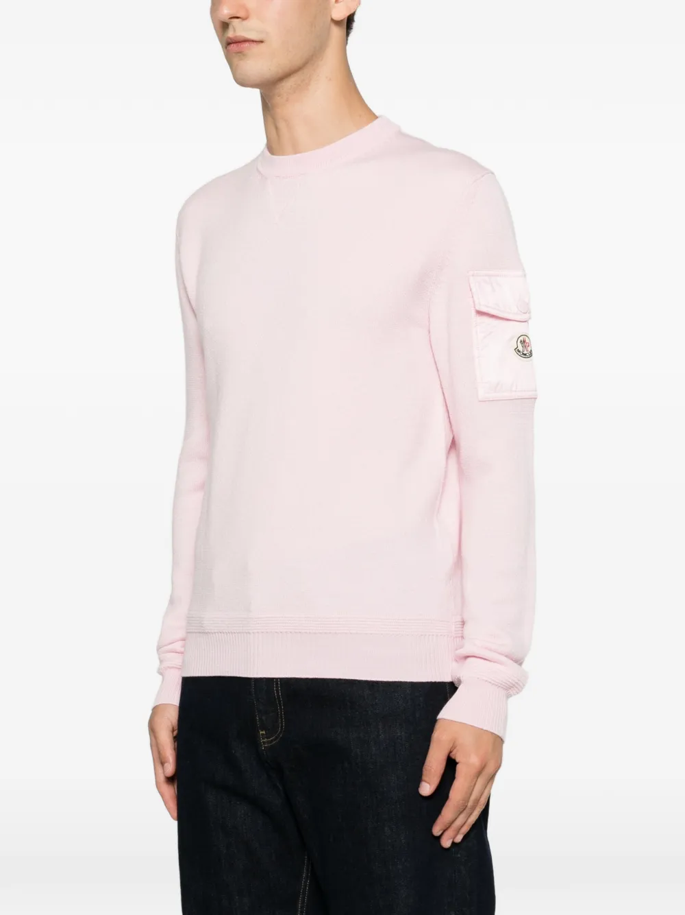  Moncler Logo-patch Sweater - Rose 