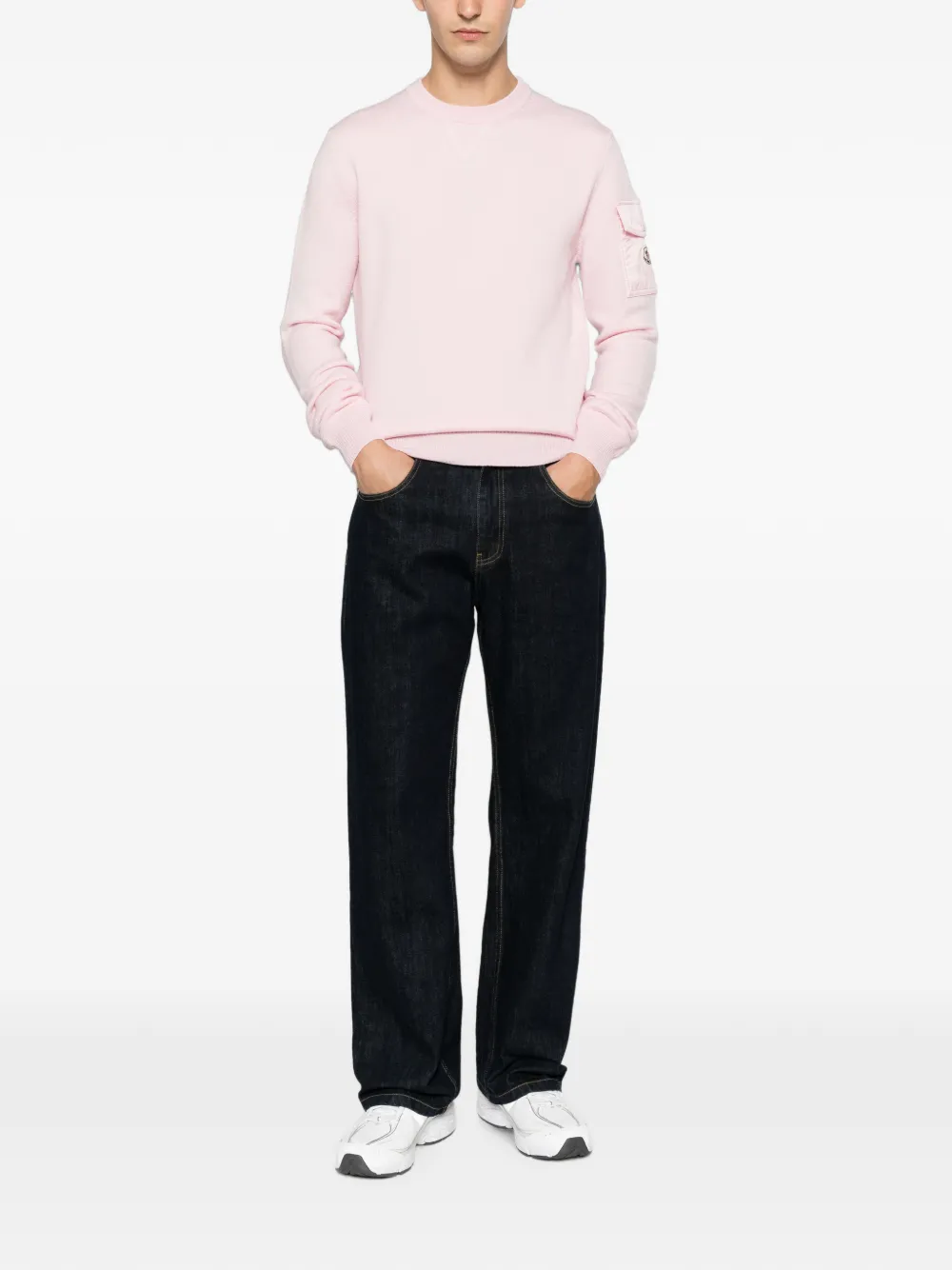  Moncler Logo-patch Sweater - Rose 