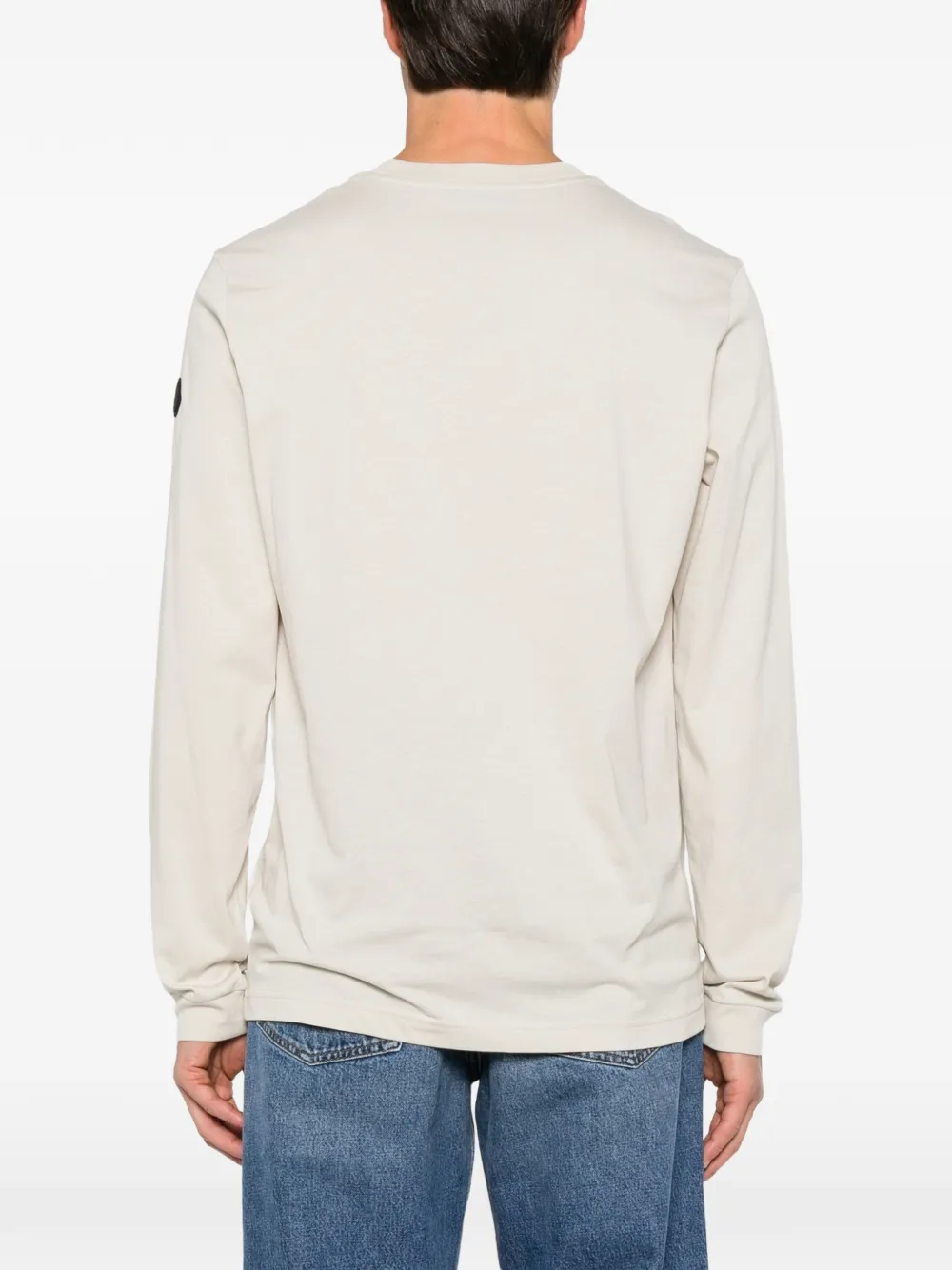 Moncler T-shirt met logoprint Beige
